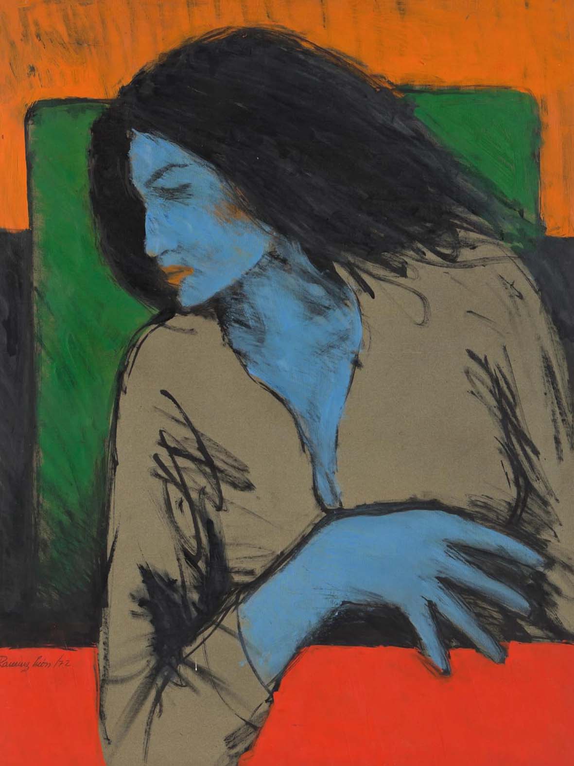 Acrílico sobre madera del pintor Saturnino Ramírez. De la serie Las prostitutas (1972). © sura