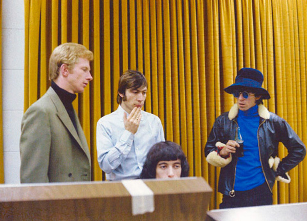 Andrew Loog Oldham, Charlie Watts, Bill Wyman y Keith Richards