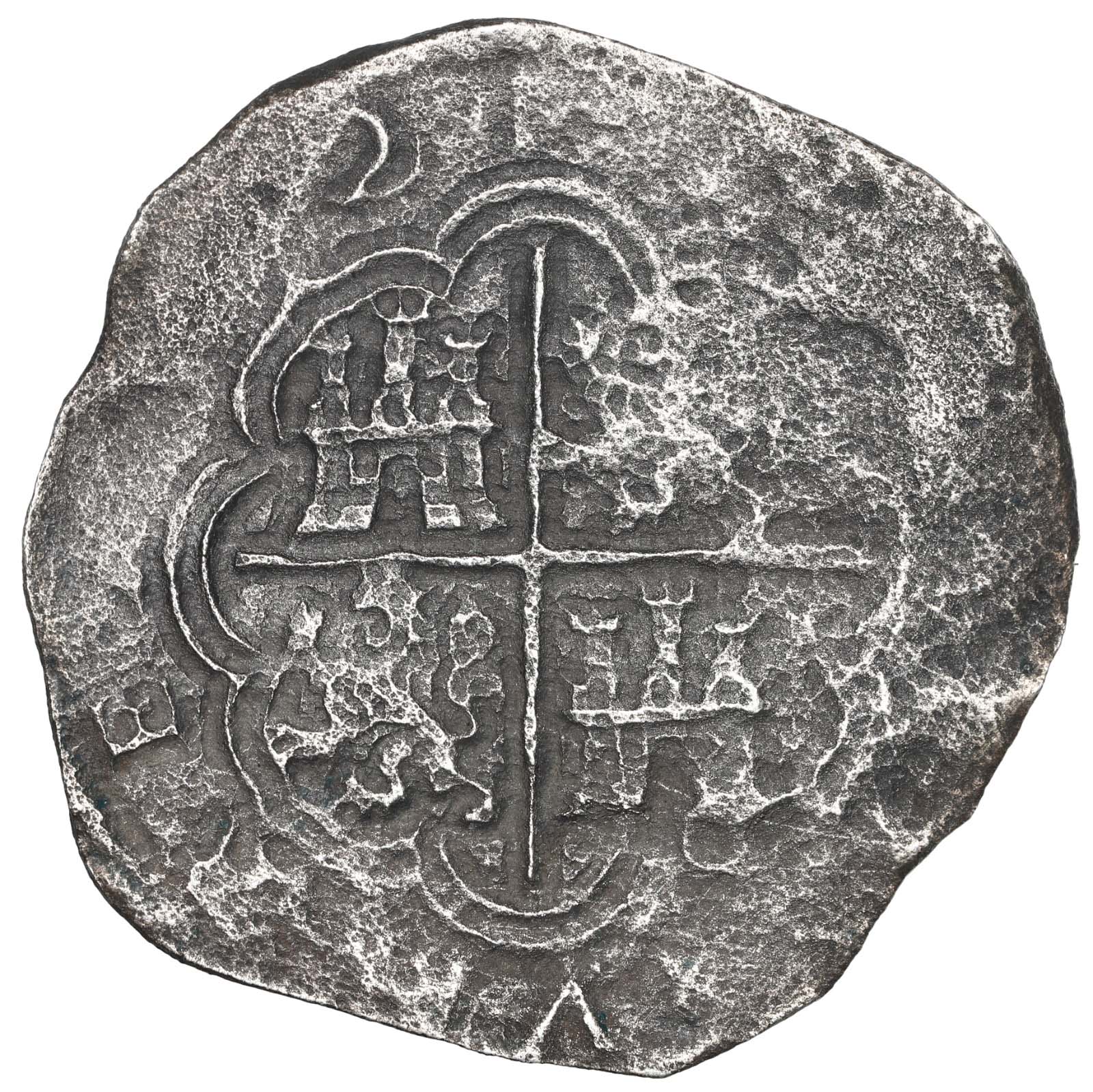 © fundación numismáticos colombianos. Anverso de la primera moneda acuñada en el Nuevo Reino de Granada, en 1621.